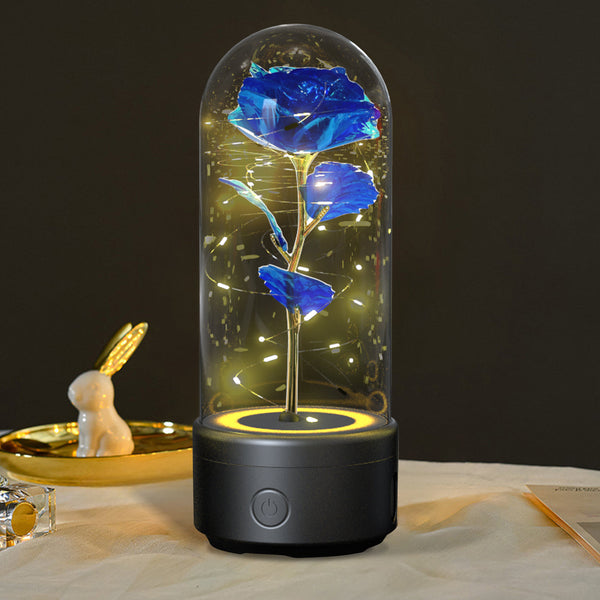 2 In 1 Rose Flowers LED Light & Bluetooth Speaker Valentine's Day Gift