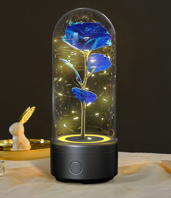 2 In 1 Rose Flowers LED Light & Bluetooth Speaker Valentine's Day Gift