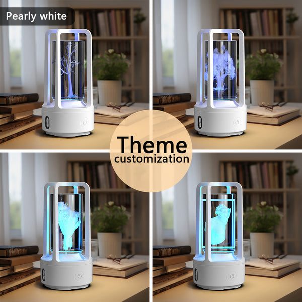2 In 1 Audio Acrylic Crystal Lamp And Bluetooth Speaker Valentine's Day Gift