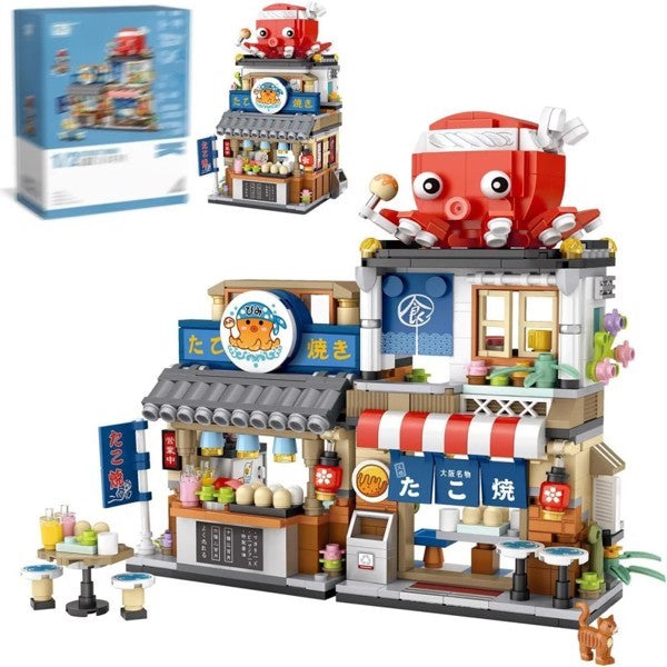 4 PACK BRICK BUILDING KIDS SET, 2969 PCS BUILDING BLOCK SET JAPAN STREET BUILDING PLAYSET GIFTS. -No Delivery On Weekends - Prohibition Of Sales Platforms Such As Temu And Walmart