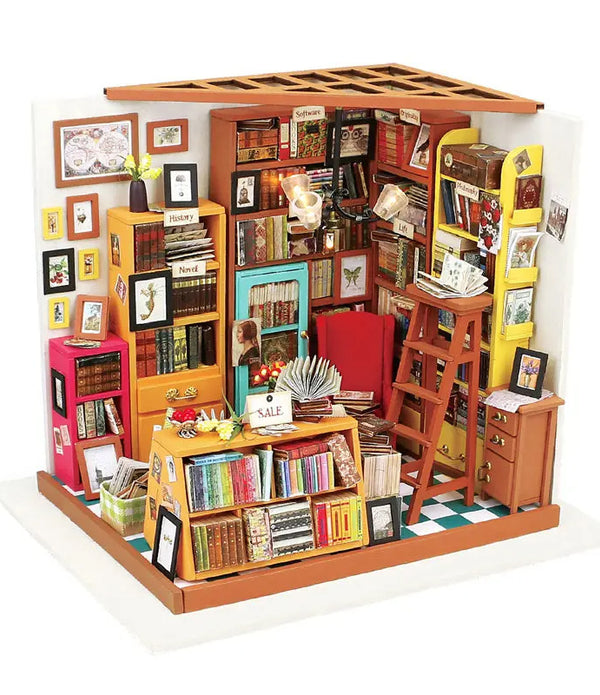 Robotime DIY Doll House With Furniture Children Green Miniature Dollhouse Wooden Kits Assemble Toy Xmas Brithday Gifts