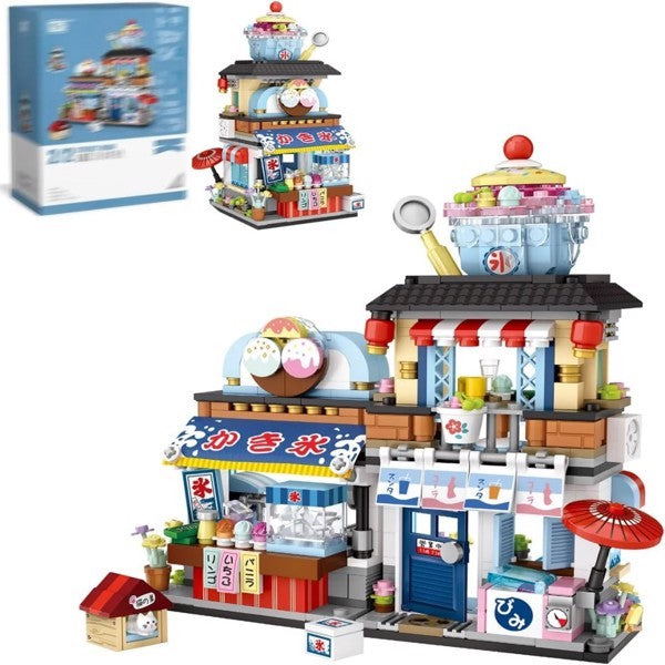 4 PACK BRICK BUILDING KIDS SET, 2969 PCS BUILDING BLOCK SET JAPAN STREET BUILDING PLAYSET GIFTS. -No Delivery On Weekends - Prohibition Of Sales Platforms Such As Temu And Walmart