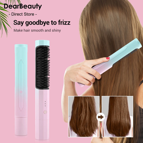 Rechargeable Hair Straightening Comb
