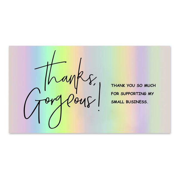 50 SheetsPack 5 9cm Thank You For Supporting My Small Business Laser Thank-you Card