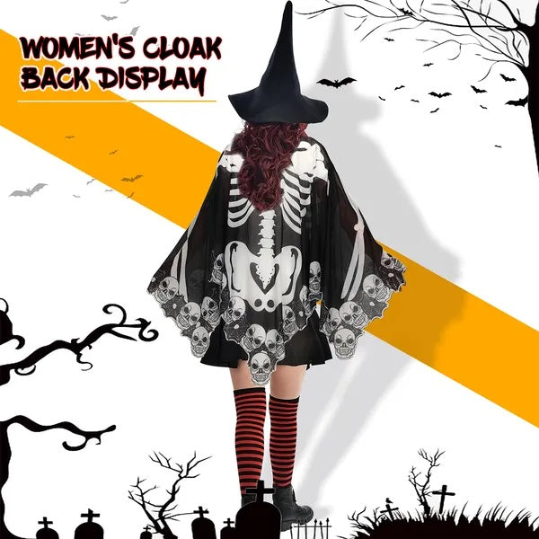 Halloween Skeleton Poncho
