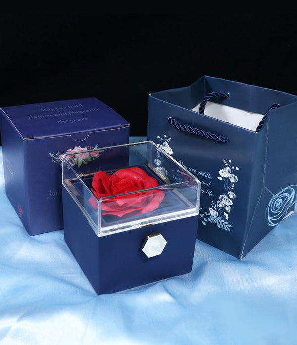 Rotating Soap Flower Rose Gift Box