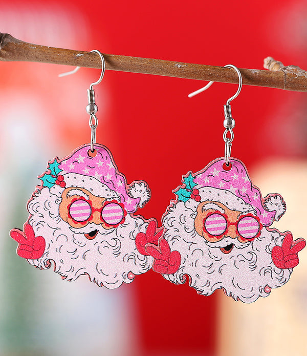 Funny Santa Claus Earrings Christmas Pendant Earrings Gift