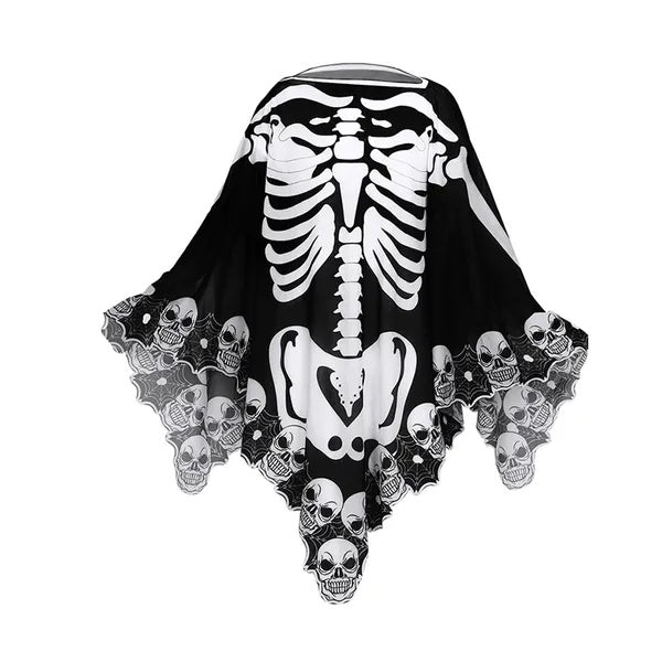 Halloween Skeleton Poncho